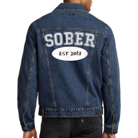 5 Years Sober, Since 2013, Sobriety Milestone Gift Shirt Men Denim Jacket | Artistshot