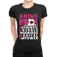 Anime Authenthic Notable Ingenious Magical Empower Ladies Fitted T-shirt | Artistshot