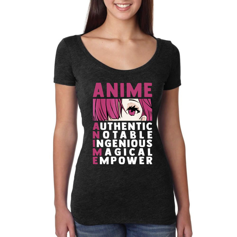 Anime Authenthic Notable Ingenious Magical Empower Women's Triblend Scoop T-shirt by Zenith | Artistshot