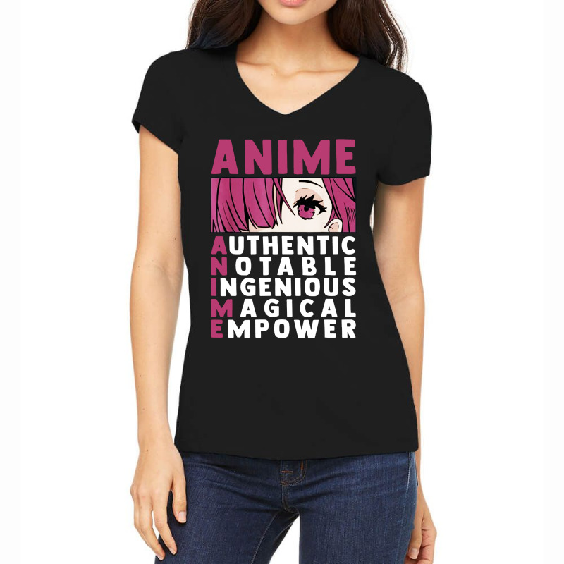 Anime Authenthic Notable Ingenious Magical Empower Women's V-Neck T-Shirt by Zenith | Artistshot