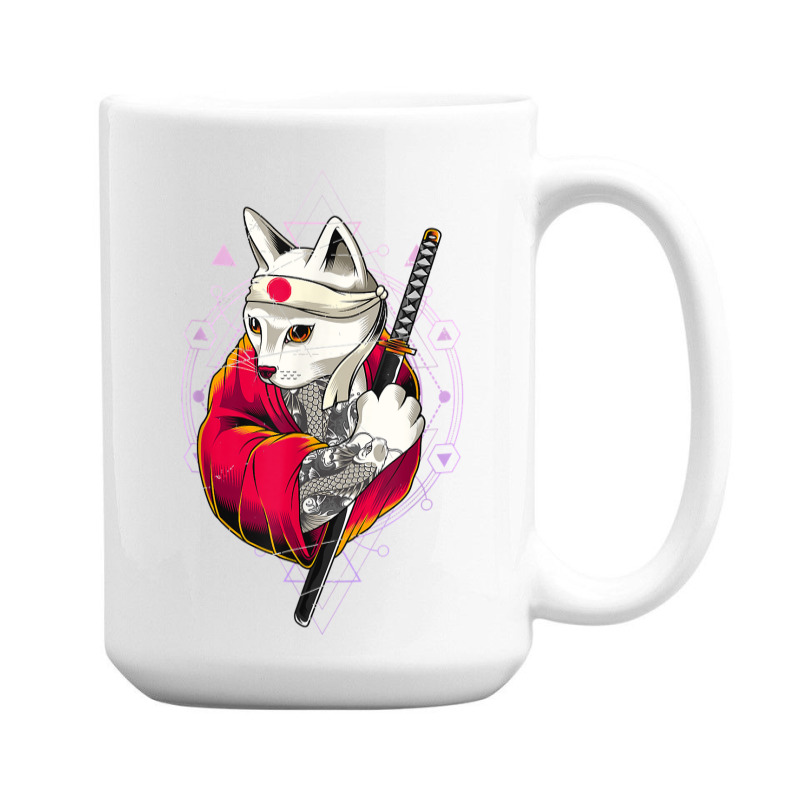 Pagan Occult Japan Flag Kawaii Anime Cat Samurai Pastel Goth T Shirt 15 Oz Coffee Mug | Artistshot