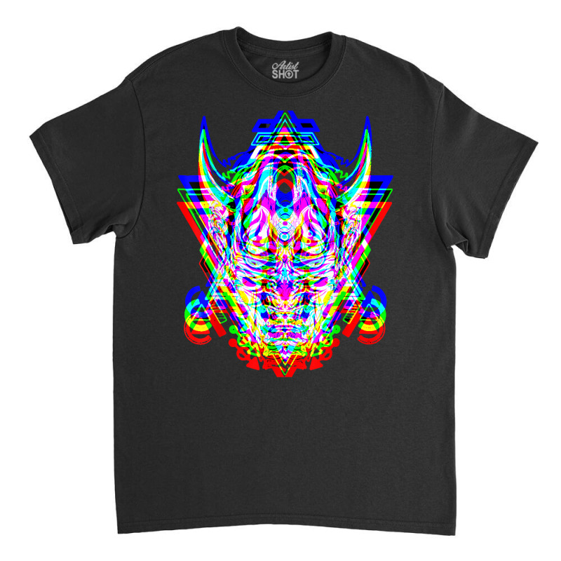 Samurai Mask Anime Demon Bushido Warrior Aesthetic Japanese T Shirt Classic T-shirt by cm-arts | Artistshot