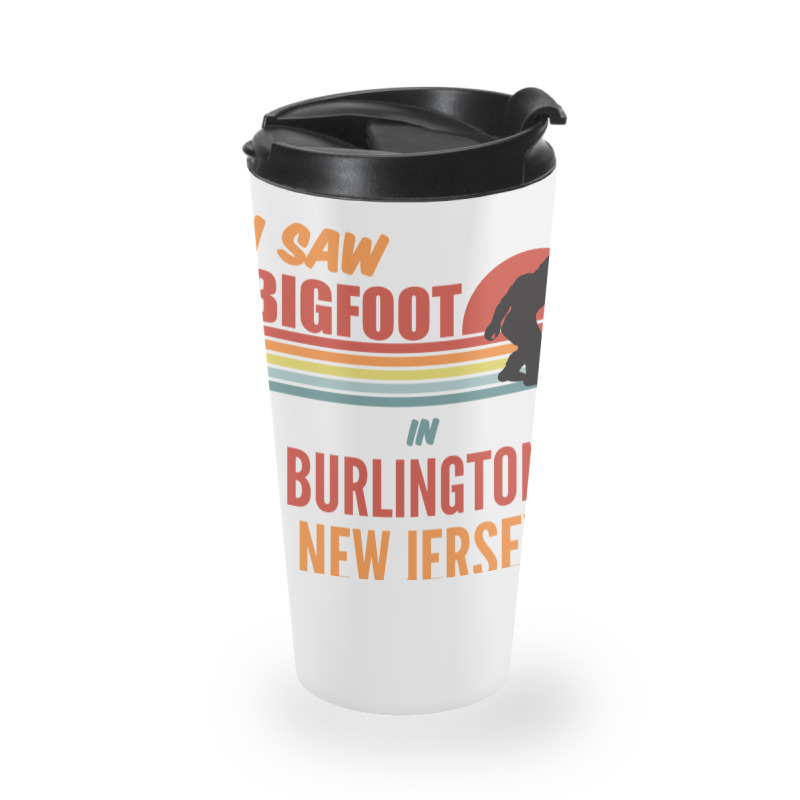 Bigfoot Lives In Burlington New Jersey Sweatshirt Travel Mug | Artistshot