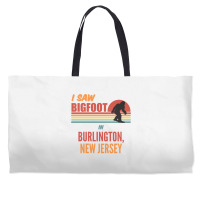 Bigfoot Lives In Burlington New Jersey Sweatshirt Weekender Totes | Artistshot