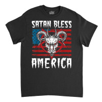 Satan Bless America American Flag 4th Of July T Shirt Classic T-shirt | Artistshot