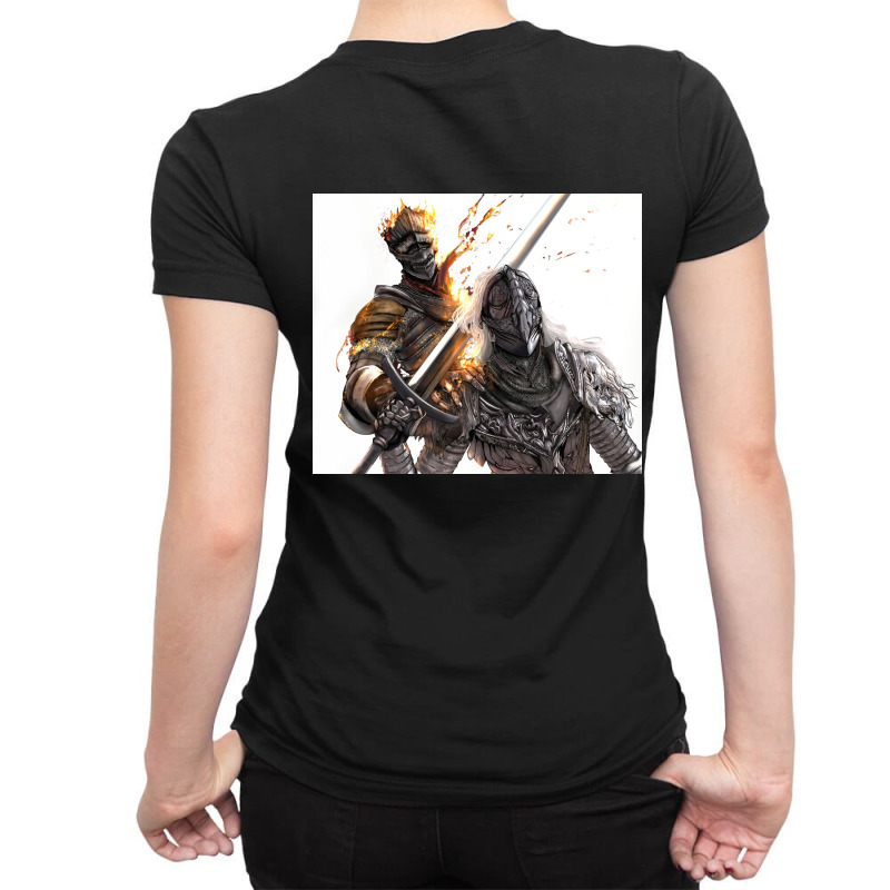 Ashen One And The Tarnished Ladies Fitted T-Shirt by Dinh Quan | Artistshot