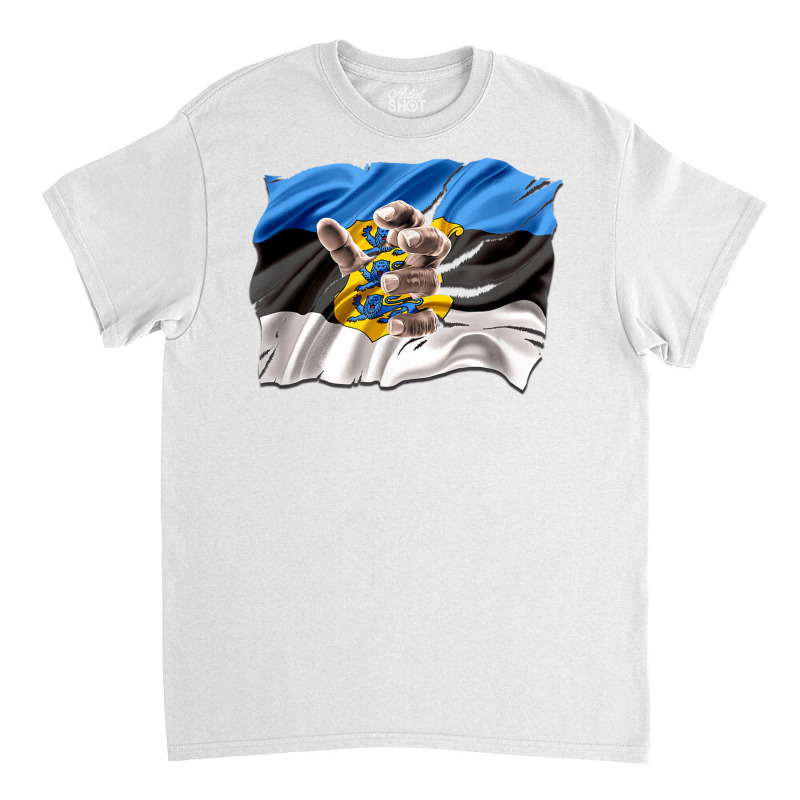 Estonia Flag Shirt Estonian Hand Gift Classic T-shirt | Artistshot