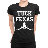 Tuck Fexas Shirt White Horns Down Tee,game Day Tuck Fexas T Shirt Ladies Fitted T-shirt | Artistshot