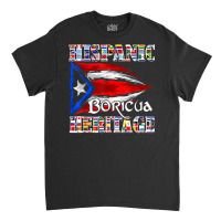 Hispanic Heritage Boricua Puerto Rican Flag Latin America T T Shirt Classic T-shirt | Artistshot