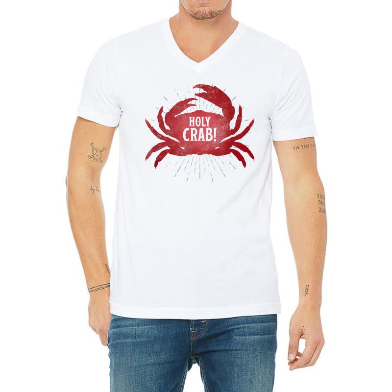 Holly Crab Funny Gift Tee Shirt Crustacean Zoology Nerd V-neck Tee | Artistshot