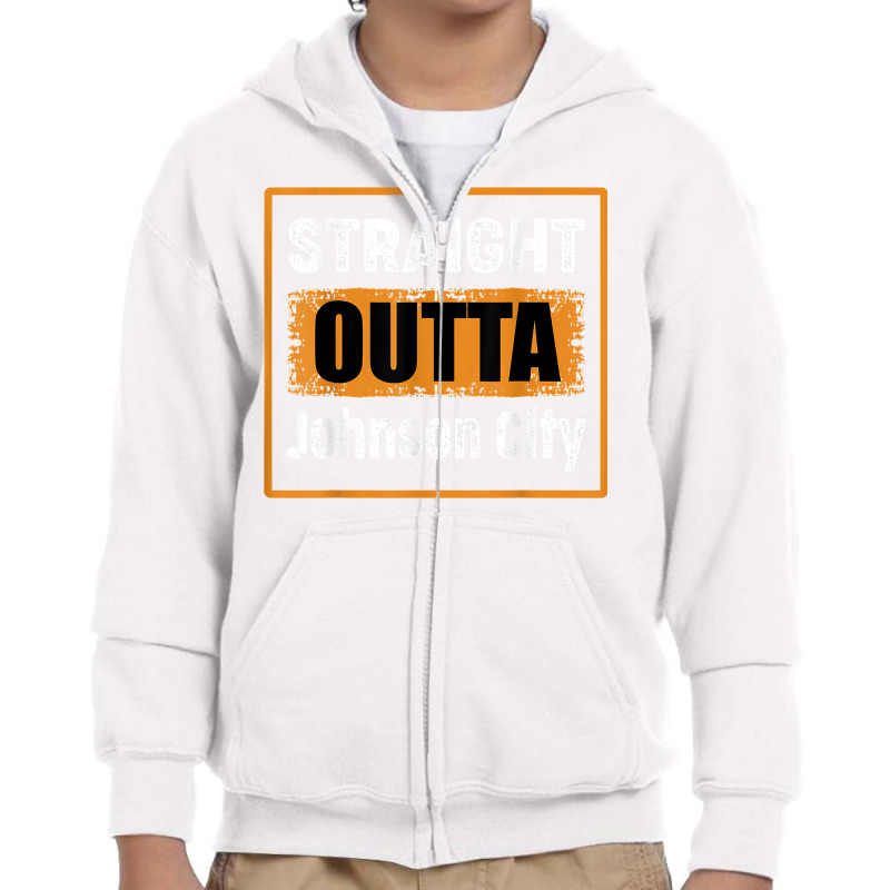 Straight Outta Johnson City Tennessee Usa Retro Hintage T Shirt Youth Zipper Hoodie by pilusoekyokeln | Artistshot