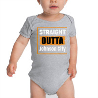 Straight Outta Johnson City Tennessee Usa Retro Hintage T Shirt Baby Bodysuit | Artistshot