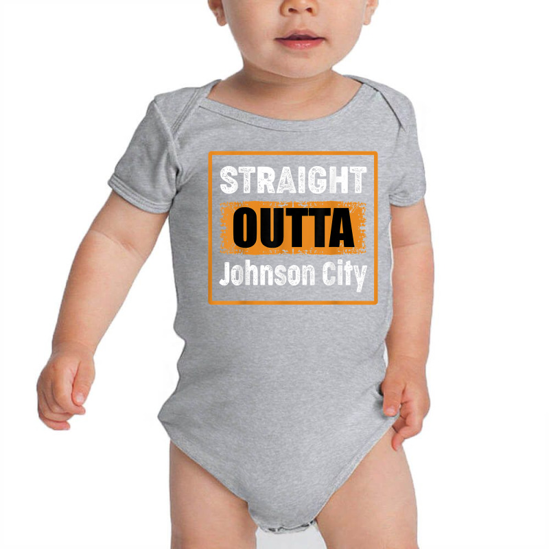 Straight Outta Johnson City Tennessee Usa Retro Hintage T Shirt Baby Bodysuit by pilusoekyokeln | Artistshot