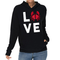 I Love Crabs Cute Crab Lover Crustacean Seafood Crab Lightweight Hoodie | Artistshot