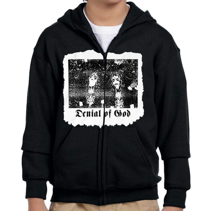 Denial Of God, Denial, Of God, Denial Of Gods, Denial Of God Vintage,  Youth Zipper Hoodie by cm-arts | Artistshot