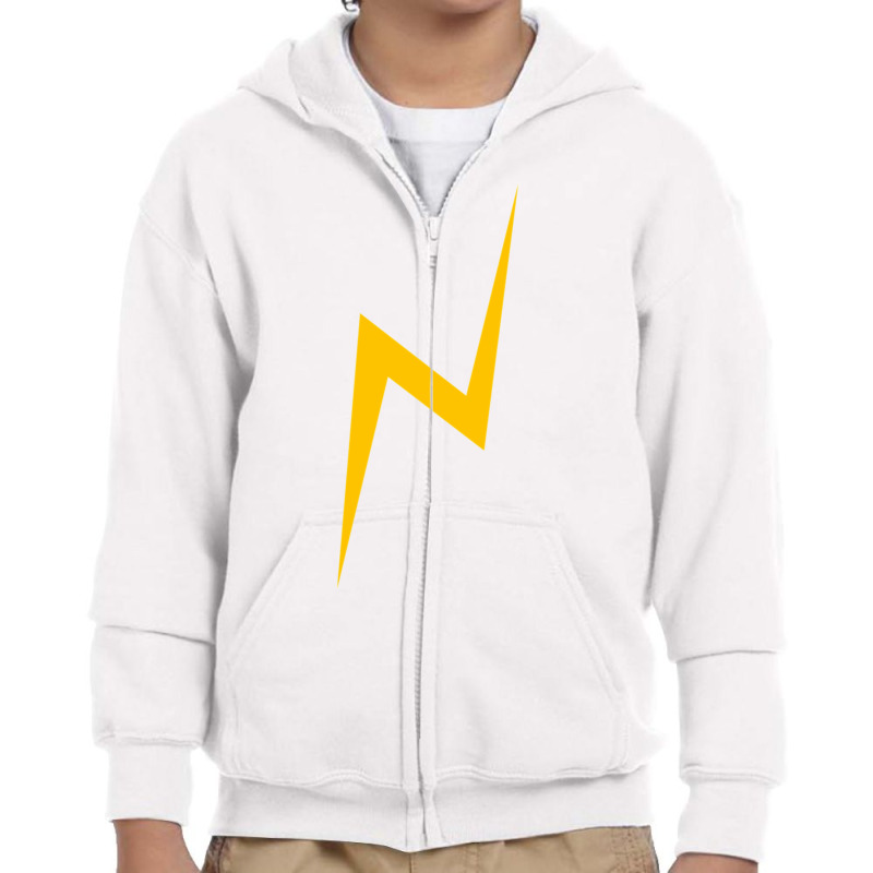 Lightning Bolt (yellow) Youth Zipper Hoodie by PamelaAnnHarris | Artistshot