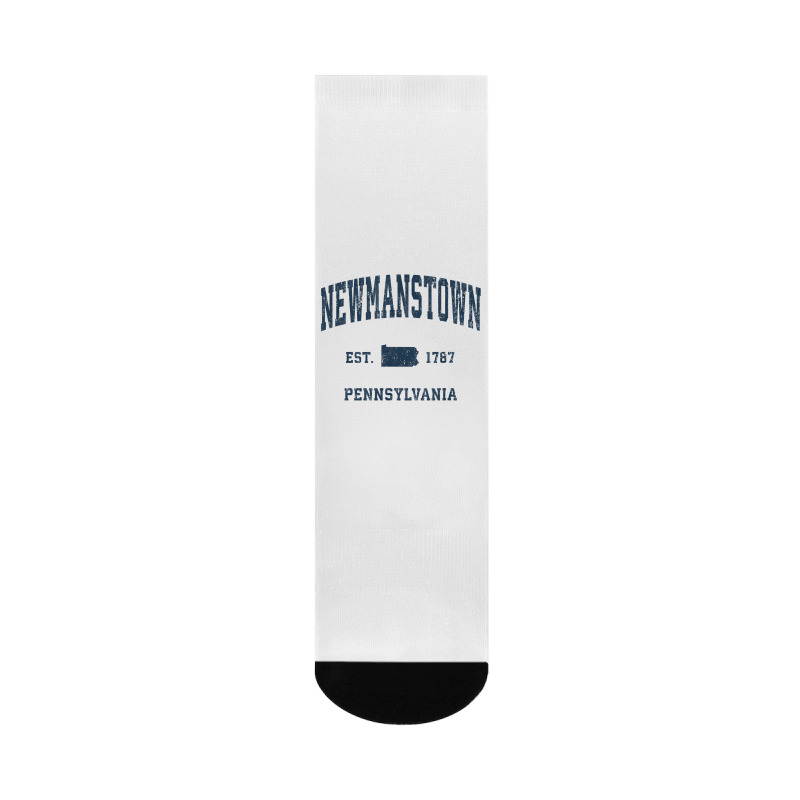 Newmanstown Pennsylvania Pa Vintage Athletic Navy Sports Des T Shirt Crew Socks | Artistshot