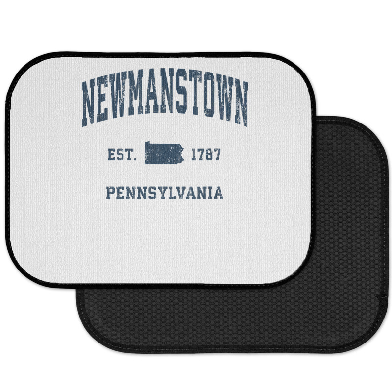 Newmanstown Pennsylvania Pa Vintage Athletic Navy Sports Des T Shirt Rear Car Mat | Artistshot