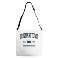 Newmanstown Pennsylvania Pa Vintage Athletic Navy Sports Des T Shirt Adjustable Strap Totes | Artistshot