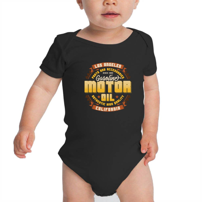 Los Angeles Gasoline Motor Oil Baby Bodysuit by EmarDesign | Artistshot