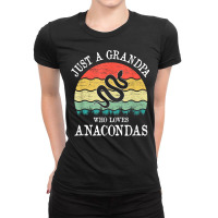 Just A Grandpa Who Loves Anacondas T Shirt Ladies Fitted T-shirt | Artistshot