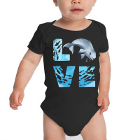 Love Beluga Whale Sea Animals Marine Mammal Whales Sweatshirt Baby Bodysuit | Artistshot