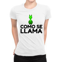 Como Se Llama Ladies Fitted T-shirt | Artistshot