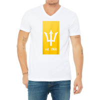 Bajan Shirt Barbados Est 1966 Trident V-neck Tee | Artistshot