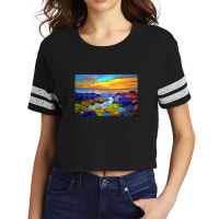 The Sky Kisses The Ocean Goodnight Scorecard Crop Tee | Artistshot