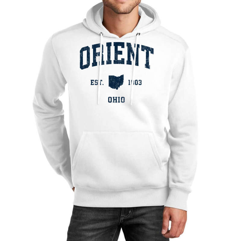 Orient Ohio Oh Vintage Athletic Navy Sports Design T Shirt Unisex Hoodie | Artistshot