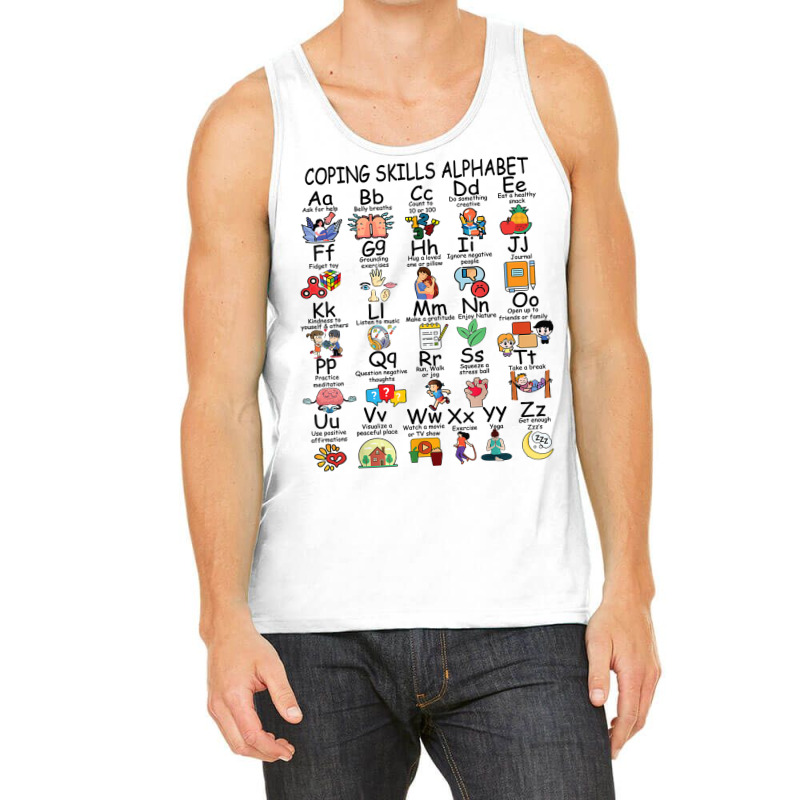 Mental Health Awareness Coping Skills Alphabet Counselor Kid T Shirt Tank Top | Artistshot