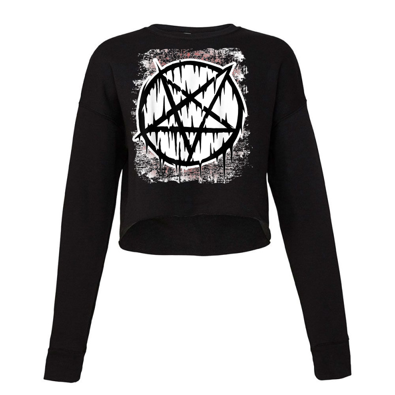 Satanic Pentagram Satan Gothic Cropped Sweater by LisaMarieRangel | Artistshot