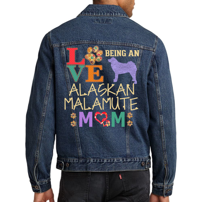 Alaskan Malamute Shirt Design For Alaskan Malamute Dog Lover Sweatshir Men Denim Jacket | Artistshot