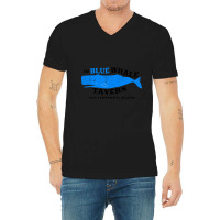 Blue Whale Tavern Distressed V-neck Tee | Artistshot