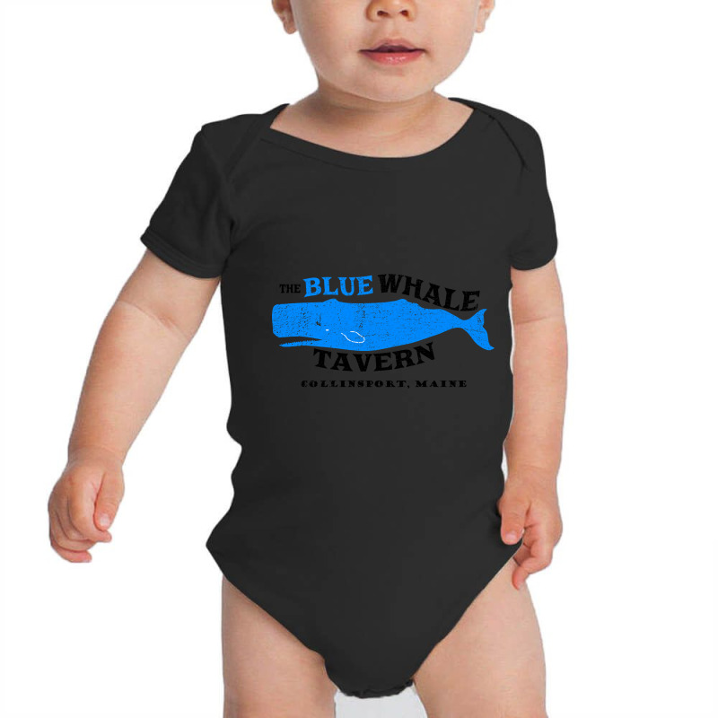 Blue Whale Tavern Distressed Baby Bodysuit by poppyallen | Artistshot