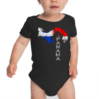 Womens Panama Map Panamanian Flag Panama Trip Tourist Panama Roots V N Baby Bodysuit | Artistshot