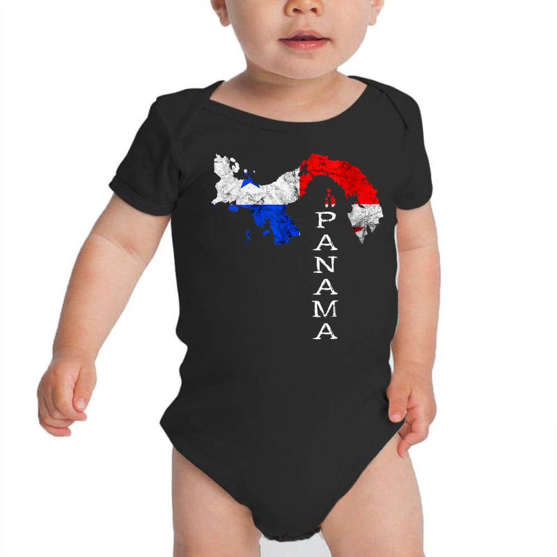 Womens Panama Map Panamanian Flag Panama Trip Tourist Panama Roots V N Baby Bodysuit by cm-arts | Artistshot