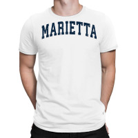 Marietta Georgia Ga Vintage Sports Design Navy Design T Shirt T-shirt | Artistshot