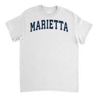 Marietta Georgia Ga Vintage Sports Design Navy Design T Shirt Classic T-shirt | Artistshot