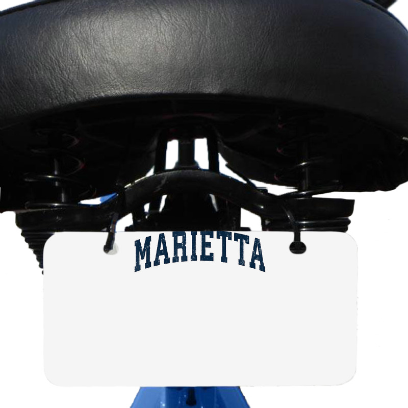 Marietta Georgia Ga Vintage Sports Design Navy Design T Shirt Bicycle License Plate | Artistshot