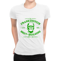 Frankenstein Body Building, Distressed   Frankenstein Ladies Fitted T-shirt | Artistshot