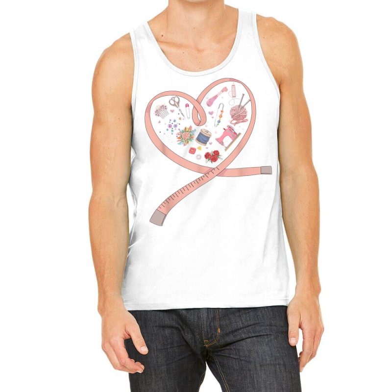 Womens Sewing Is My Heart Tee Quilting Loves Sewing Machines T Shirt Tank Top | Artistshot