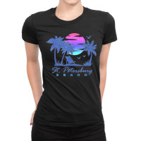 St. Petersburg Beach St Pete Florida Vacation Vintage Sunset Ladies Fitted T-shirt | Artistshot