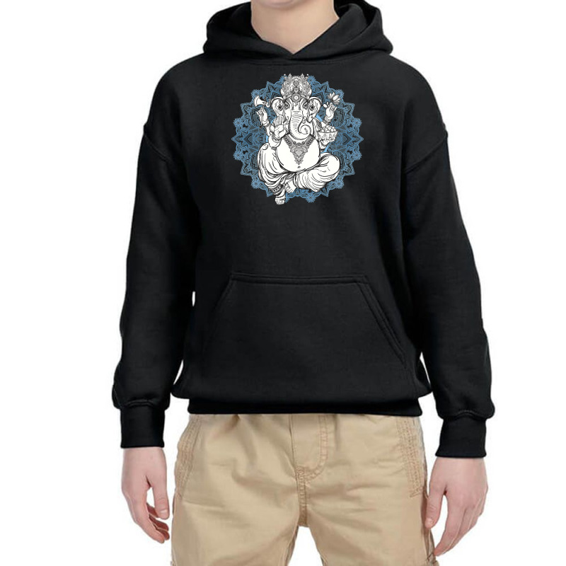 Hindu Elephant God Ganesha Tshirt  Oriental India Henna Tee Youth Hoodie | Artistshot