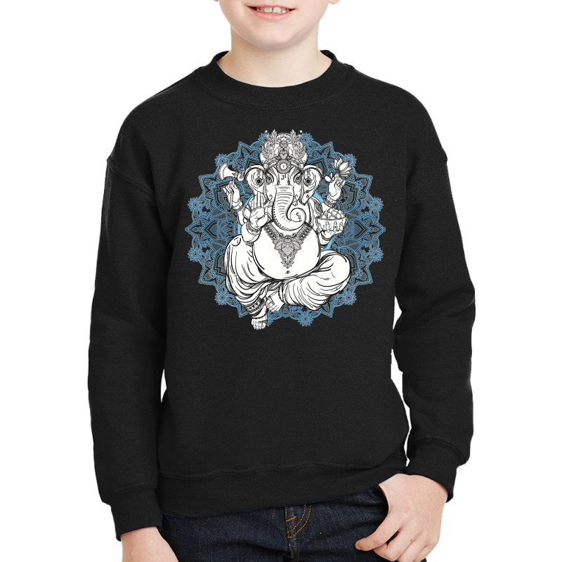 Hindu Elephant God Ganesha Tshirt  Oriental India Henna Tee Youth Sweatshirt | Artistshot