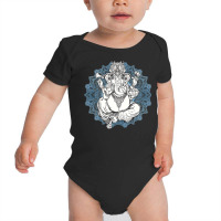 Hindu Elephant God Ganesha Tshirt  Oriental India Henna Tee Baby Bodysuit | Artistshot