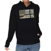 Mens Sporting Clays   Skeet Usa Flag   Clay Target Shooting T Shirt Lightweight Hoodie | Artistshot