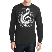 Treble Clef Keyboard Classical Music Notes Pianist Piano T Shirt Long Sleeve Shirts | Artistshot