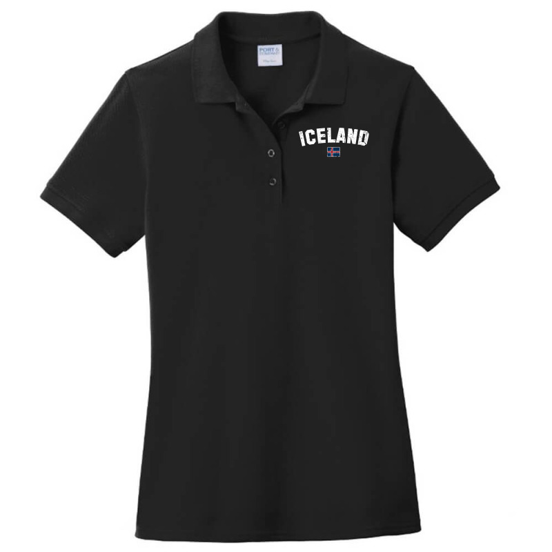 Iceland Flag Vintage  Men Women Kids  Iceland Ladies Polo Shirt by CUSER3772 | Artistshot