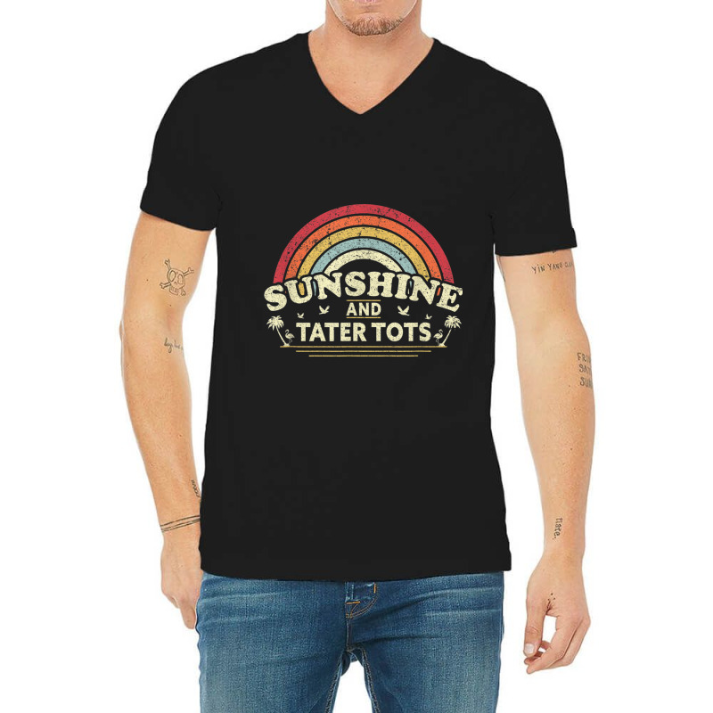 Sunshine Tater Tots  For Men Or Women Retro Country Cartoon Character V-neck Tee | Artistshot